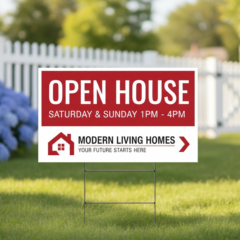open house sign